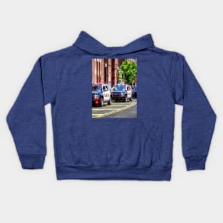 Line of Police Cars Kids Hoodie